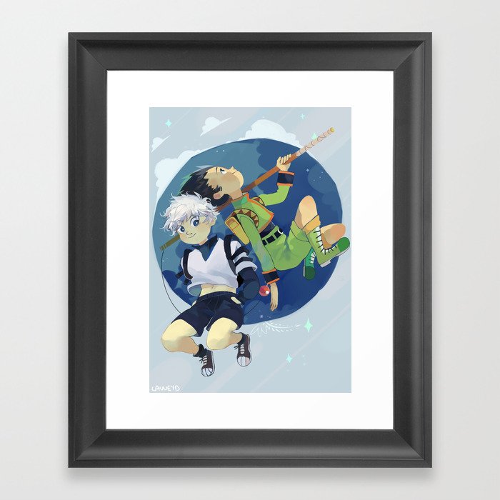 Wallpaper Hunter X Hunter Killua And Gon Framed Art Print By Laweyd Society6 Desktop Wallpaper Free