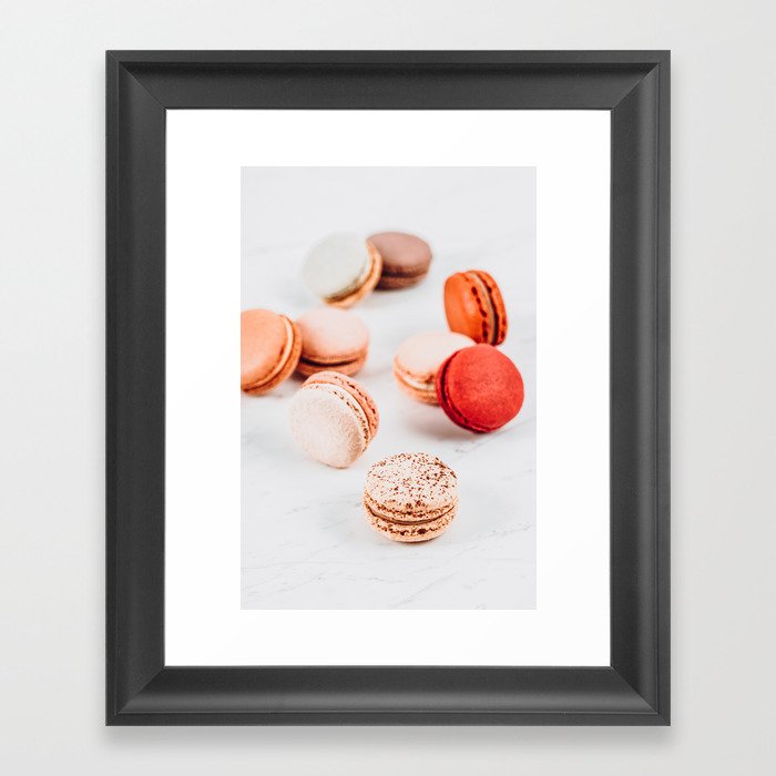 Fruit Macaron Print, Macarons Sweets On Marble, Minimal Cookie Concept Art, Printable Sweet Candies, Candy Print, French Bakery Framed Art Print