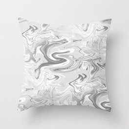 Marble Chrome Throw Pillow