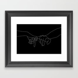 Black Pinky Swear Framed Art Print