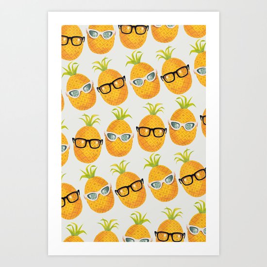 Pineapple Party! Art Print