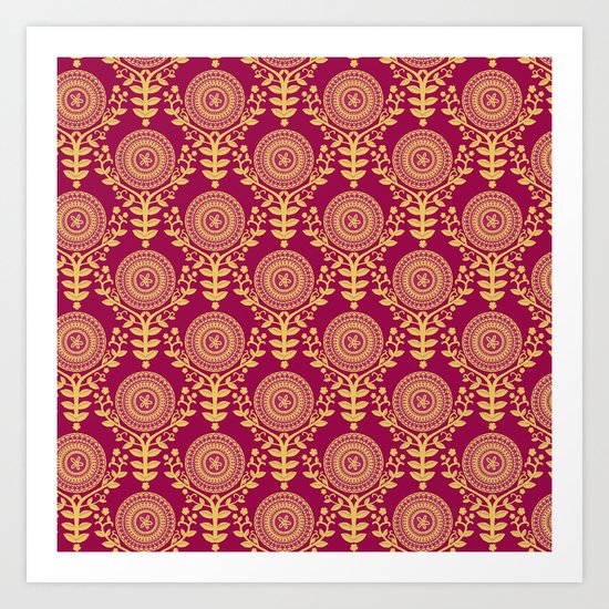Paper Doily (RED) Art Print