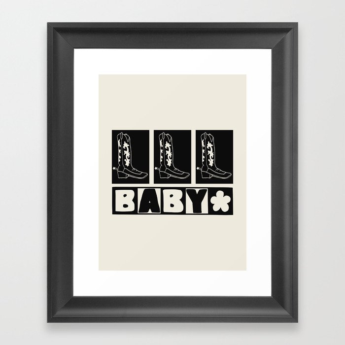 Baby Boots Framed Art Print