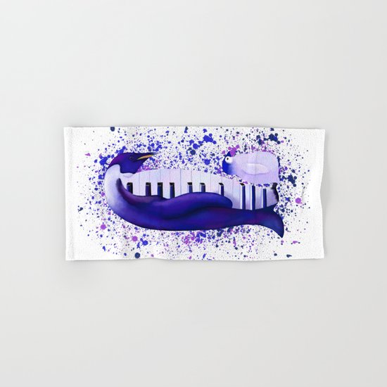 Piano Penguins Hand & Bath Towel