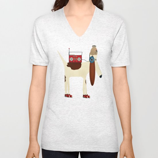 bootleg beagle Unisex V-Neck
