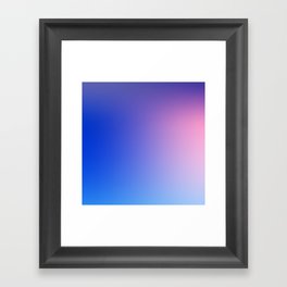 23  Blue Gradient Background 220715 Minimalist Art Valourine Digital Design Framed Art Print