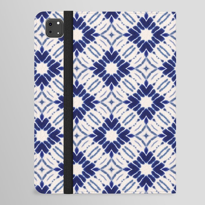 Watercolor Shibori Blue iPad Folio Case