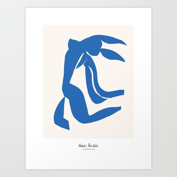 Henri Matisse Blue cut-outs Art Exhibition Art Print