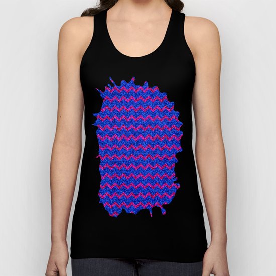 Chevron Glitter Pattern 03 Unisex Tank Top