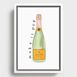 Make it pop - Champagne watercolor Framed Canvas