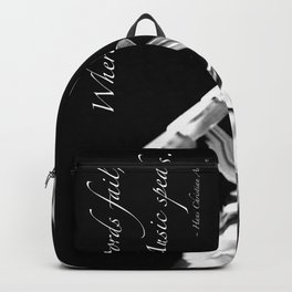 Music Speaks Backpack | Motivational, Musicspeaks, Jazz, Contemporary, Stylish, Trumpetplayer, Trumpet, Trumpetist, Quote, Inspirational 