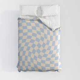 Check II - Baby Blue Twist — Checkerboard Print Comforter