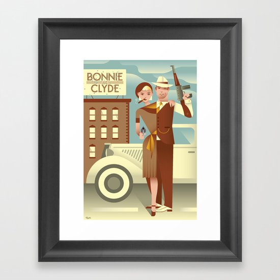 Bonnie & Clyde Framed Art Print