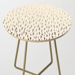 Organic Texture Minimalist Ombré Abstract Pattern in Gray and Almond Cream Side Table