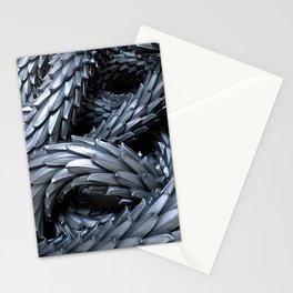 Silver Metallic Dragon Skin Stationery Card