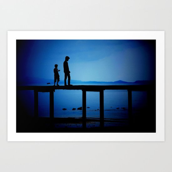 WHEN I'M FEELING BLUE Art Print