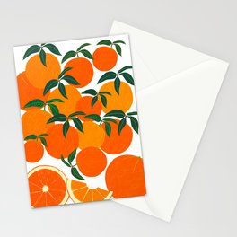 Orange Harvest - White Stationery Card