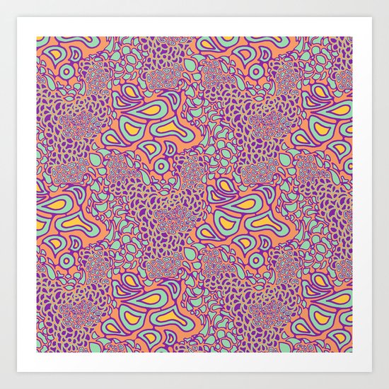 Cell Floral Art Print