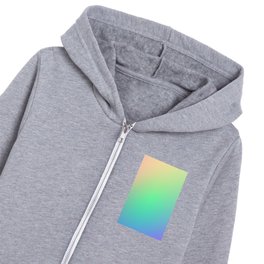 Rainbow Watercolor Gradient  Kids Zip Hoodie