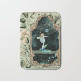 Bubble Romp ~ Altered Ida Rentoul Outhwaite Fairy in Vintage Frame  Bath Mat | Butterfly, Garden, Digital, Frolic, Enchantment, Fantasy, Midsummer, Forest, Pond, Fay 
