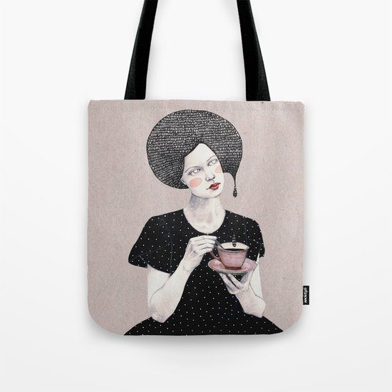 Nina in black Tote Bag
