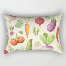 Garden Veggies Light Rectangular Pillow