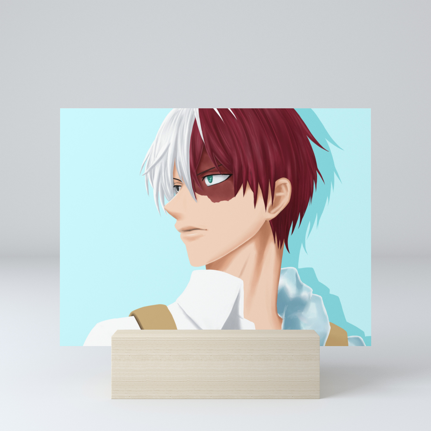Boku No Hero Academia Anime Fanart Todoroki Shoto Mini Art Print By Jadelim Society6