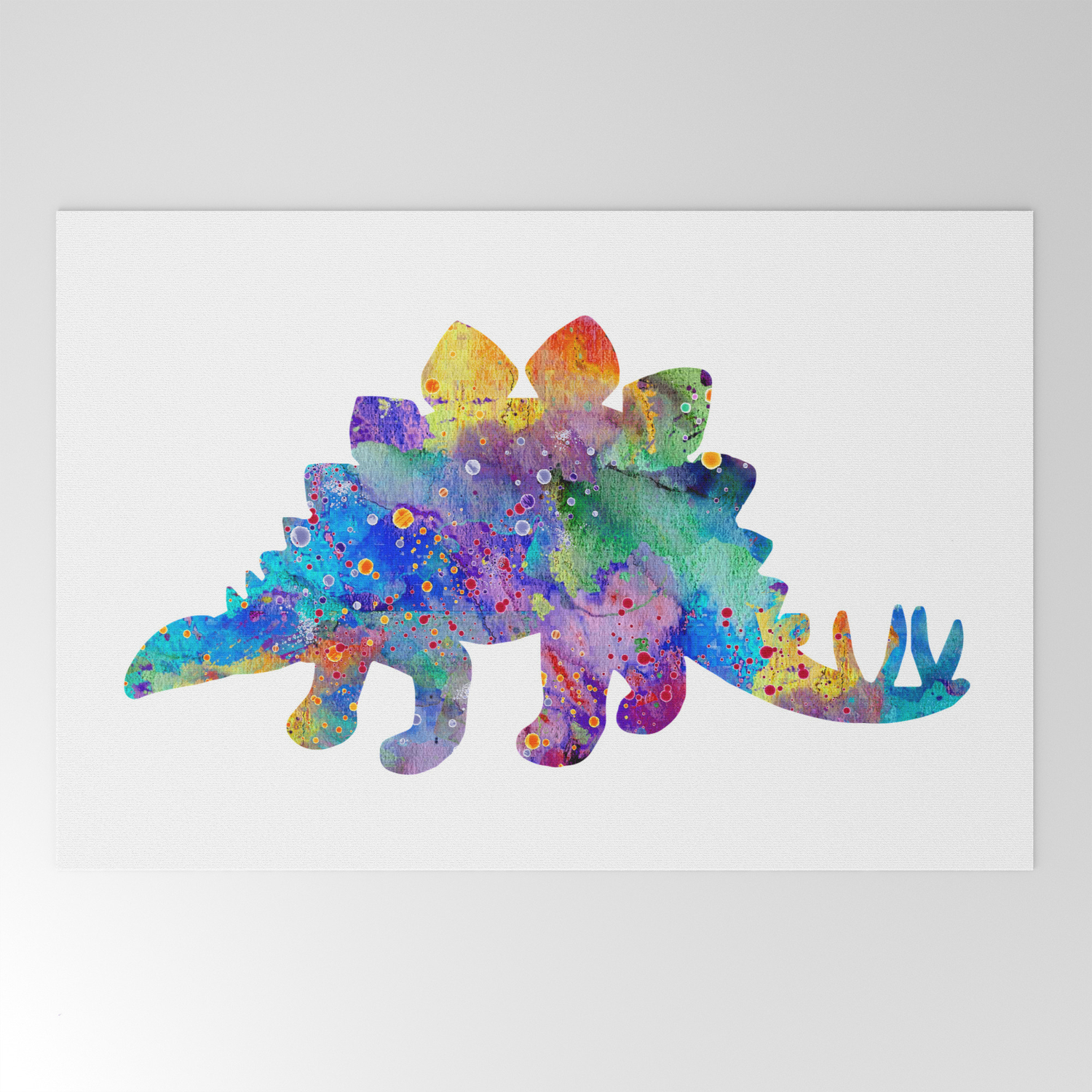 Stegosaurus Dinosaur For Kids Room SINGLE CANVAS WALL ART Picture Print
