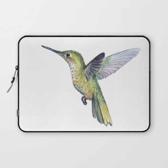 Hummingbird Watercolor Bird Animal Laptop Sleeve