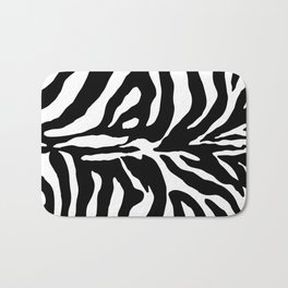 Black and white Zebra Stripes Design Bath Mat