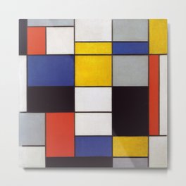 Composition A, Piet Mondrian, oil on canvas, 1920 Metal Print