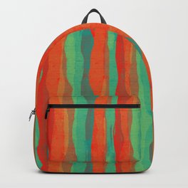 Teal Orange Bamboo Backpack