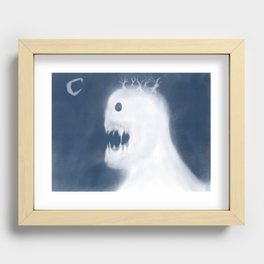L'iniids looks to their moon Recessed Framed Print
