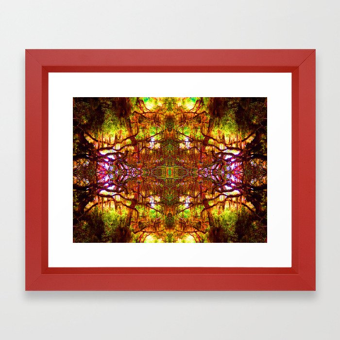 Tree Of Life Abstract Framed Art Print By Hazymoonstudios Society6