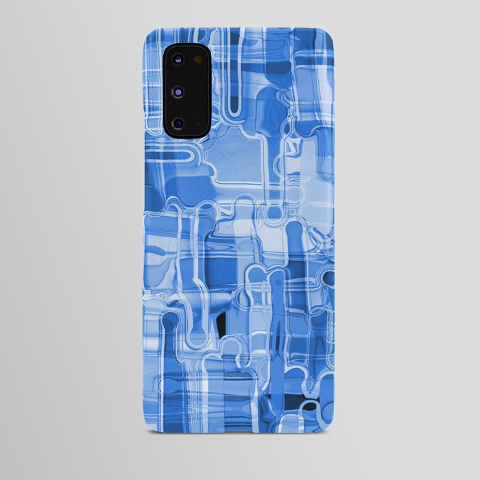 Modern Abstract Digital Paint Strokes in Cobalt Blue Android Case