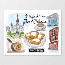 Beignets in New Orleans, Louisiana Canvas Print