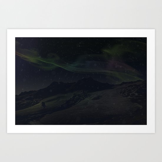 Hoth Northern Lights Art Print