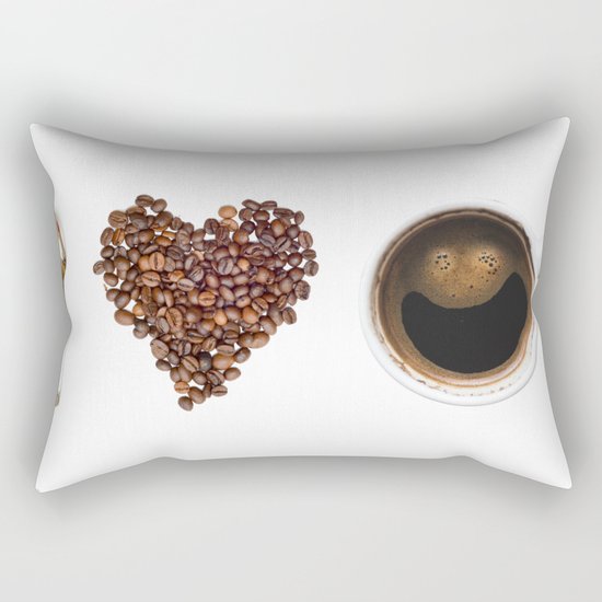 I Love Coffee Rectangular Pillow
