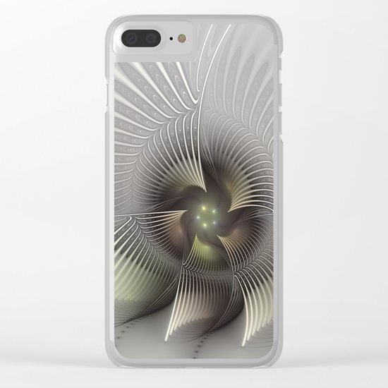 Stand Up, Abstract Fractal Art Clear iPhone Case