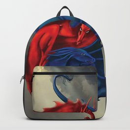  Yin and yang dragons Backpack