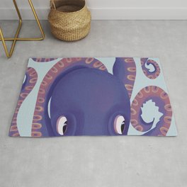 Peek-A-Boo Purple Octopus Area & Throw Rug