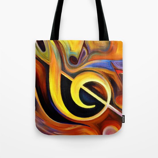 music, painting Tote Bag