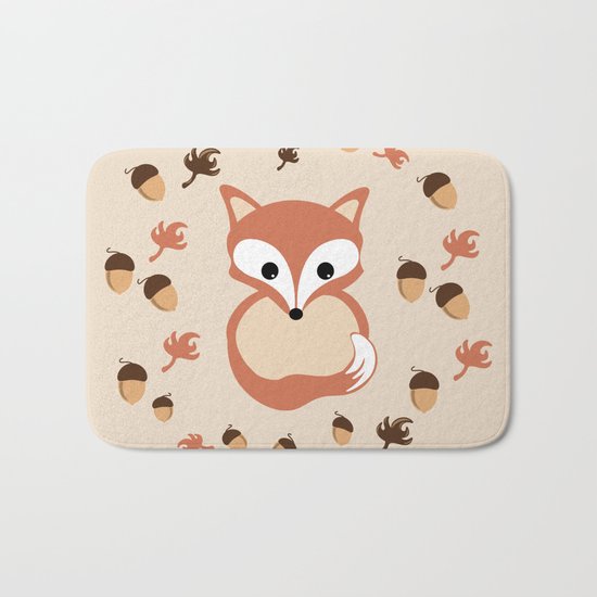 Fox in autumn Bath Mat