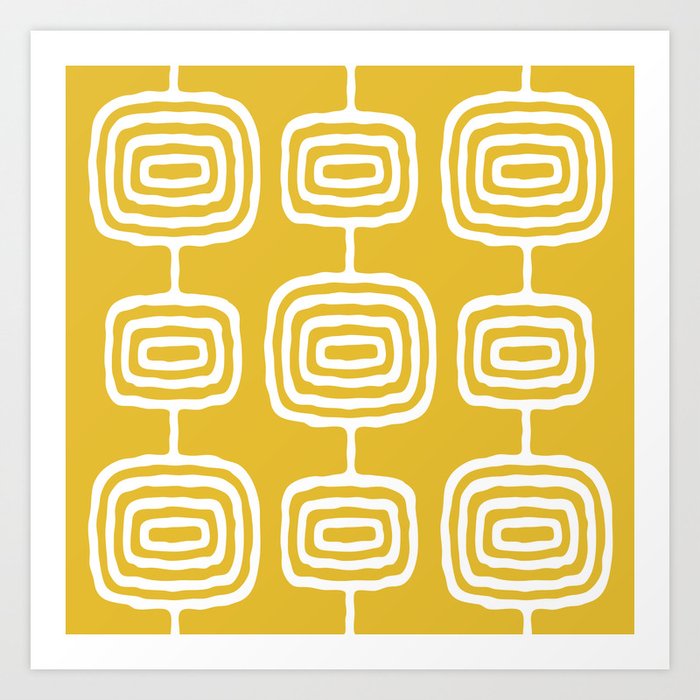 Mid Century Modern Atomic Rings Pattern 771 Mustard Yellow Kunstdrucke Mid Century Modern Atomic Rings Pattern 771 Mustard Yellow Kunstdrucke