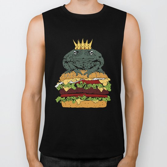 King of Burgers Green Biker Tank