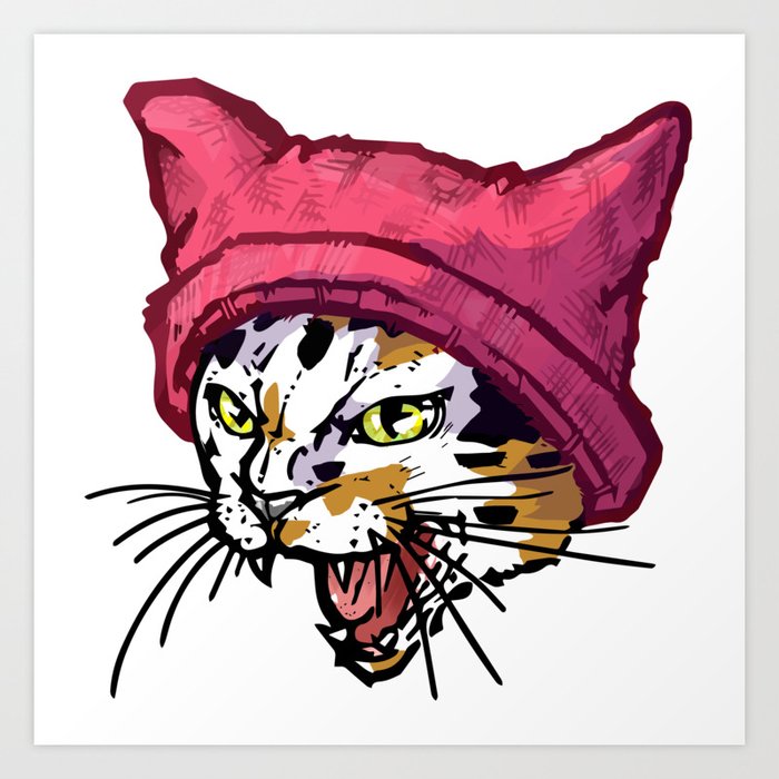 The Cat In The Hat Calico Art Print By Emilyzea Society6