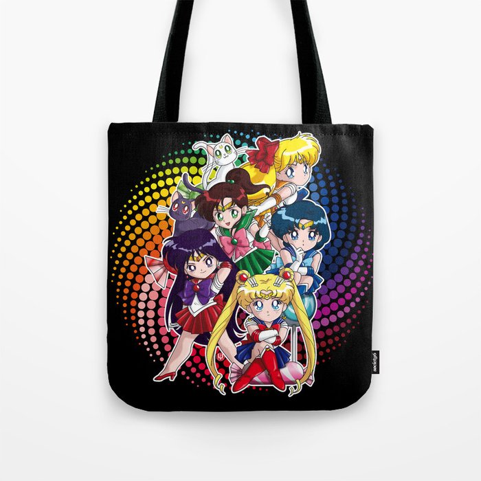 Sailor Moon - Chibi Candy (black edition) Tote Bag