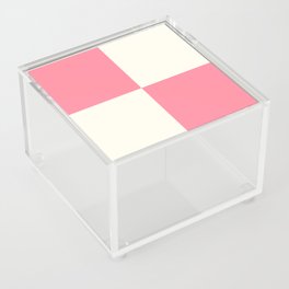 Pink Checkered Pattern Acrylic Box