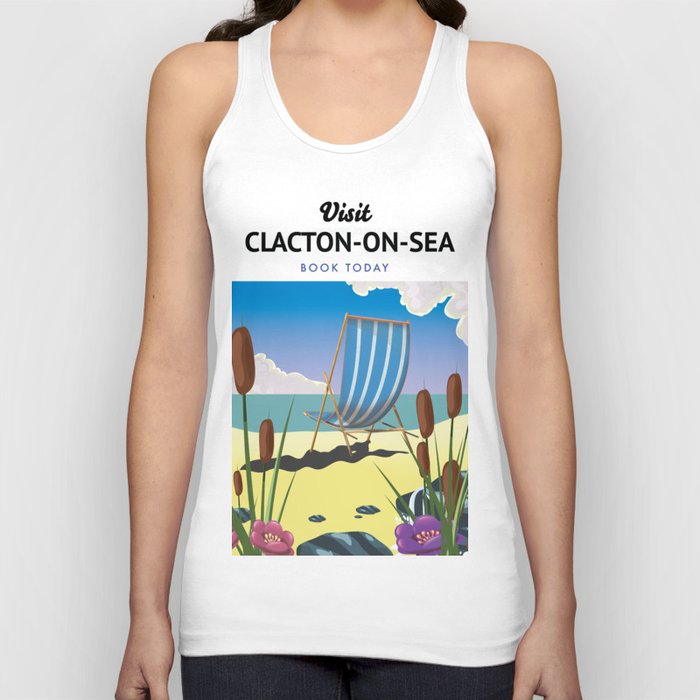 Clacton-on-Sea Seaside travel poster Tank Top