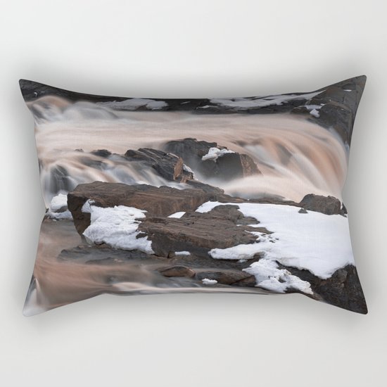 Ruby Winter Falls Rectangular Pillow
